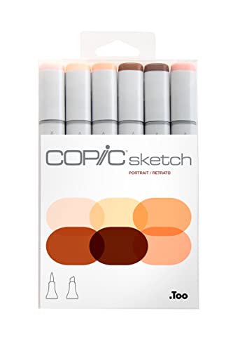 Copic Sketch Portrait 6pc Alcohol Marker Set