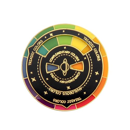 Spinning Color Wheel Enamel Pin - Artsy Lapel Badge