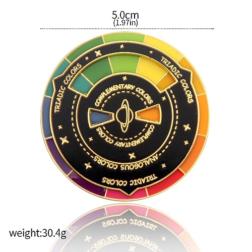 Spinning Color Wheel Enamel Pin - Artsy Lapel Badge