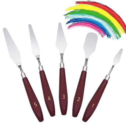 Professional Stainless Steel Palette Knife Set (5pcs)