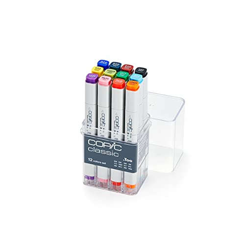 Copic Classic Alcohol Markers 12pc Set - Basic