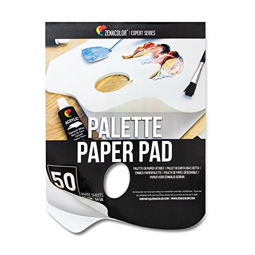 Zenacolor Paper Palette - 50 Sheets - Paint Mixing Palette
