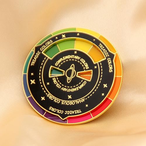 Spinning Color Wheel Enamel Pin - Artsy Lapel Badge