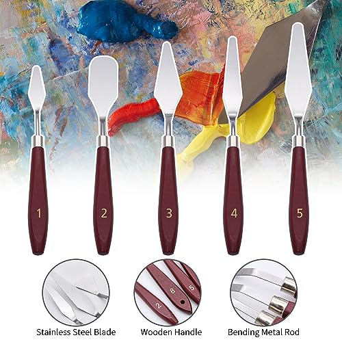 Professional Stainless Steel Palette Knife Set (5pcs)