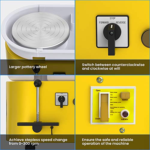 ANBULL Electric Pottery Wheel Machine - 25cm