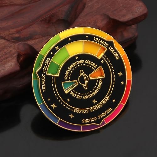 Spinning Color Wheel Enamel Pin - Artsy Lapel Badge