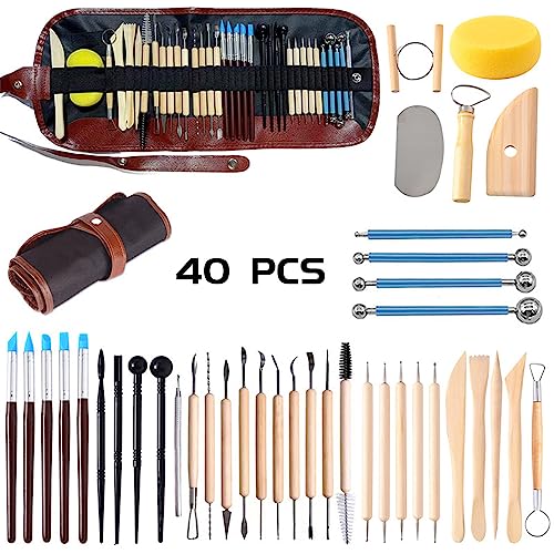 Natural Air-Dry Clay - 10LBs with 40 Pcs Sculpting Set