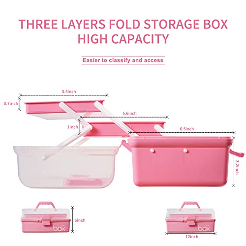 TERGOO 12in Multipurpose Storage Box with 2 Trays