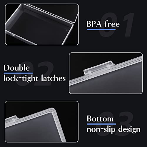 24-Pack Mixed Sizes Mini Plastic Containers for Art Supplies