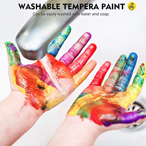 30 Colors of Washable Tempera Paint for Kids