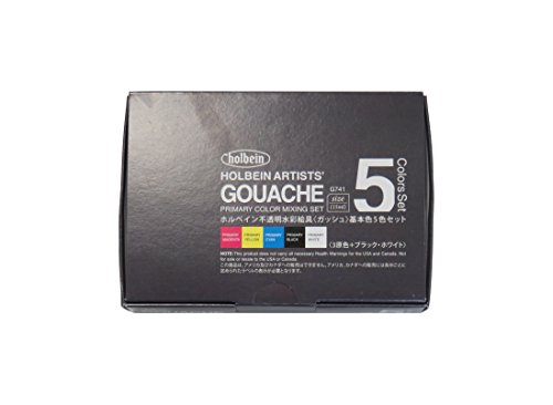 Holbein 5 primary color gouache set