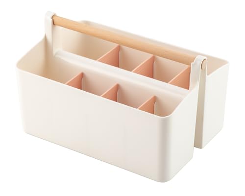 Large Plastic Art Supplies Caddy Organizer with Handle