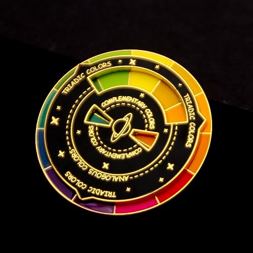 Spinning Color Wheel Enamel Pin - Artsy Lapel Badge