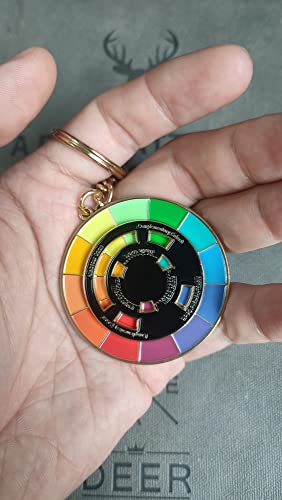 Color Wheel Enamel Brooch - Art Pin