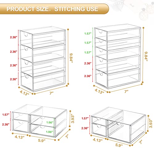 16-Drawer Makeup Organizer & Desk Accessories for Art Supplies