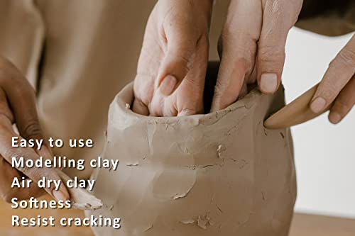 Natural Air-Dry Clay - 10LBs with 40 Pcs Sculpting Set