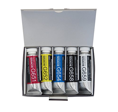 Holbein 5 primary color gouache set