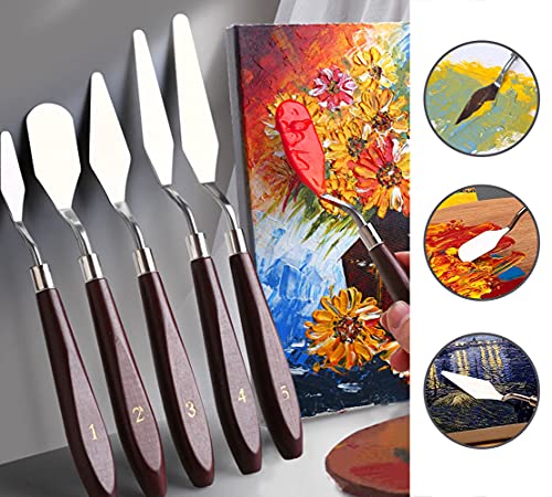 Professional Stainless Steel Palette Knife Set (5pcs)