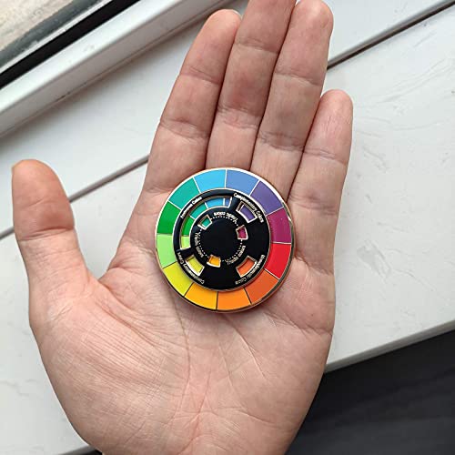 Color Wheel Enamel Pin: Move and Spin Gracefully