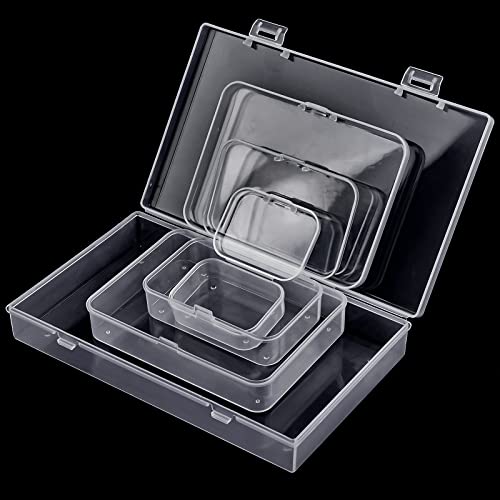 24-Pack Mixed Sizes Mini Plastic Containers for Art Supplies