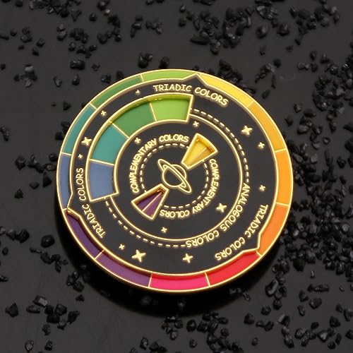 Spinning Color Wheel Enamel Pin - Artsy Lapel Badge