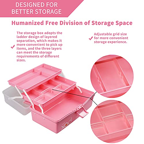 TERGOO 12in Multipurpose Storage Box with 2 Trays