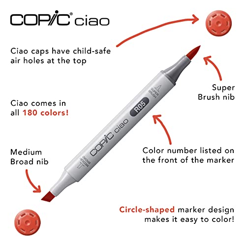 Copic Ciao Marker Set, Basic 12pc