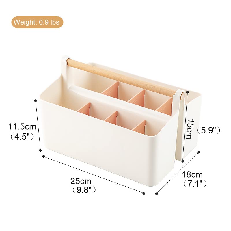 Large Plastic Art Supplies Caddy Organizer with Handle