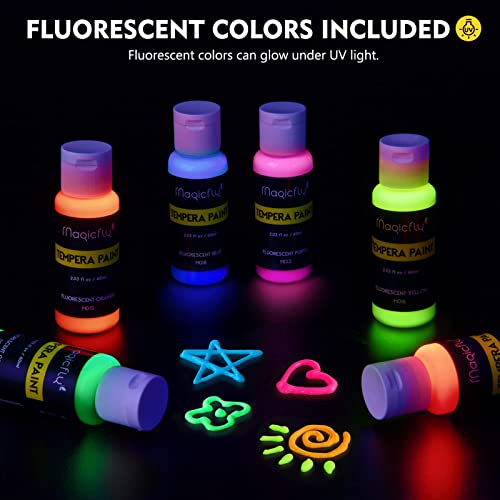 30 Colors of Washable Tempera Paint for Kids