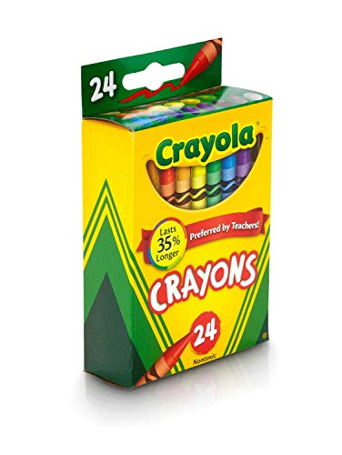 Crayola 24 Crayons - Non-Toxic Colorful School Supplies