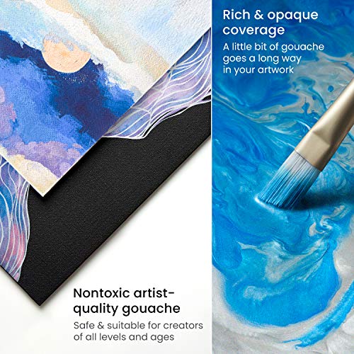 ARTIZA Gouache Paint, 24 Colors, 12ml Tubes