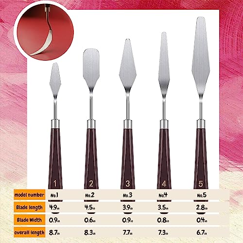 Versatile Set of Stainless Steel Painting Knives