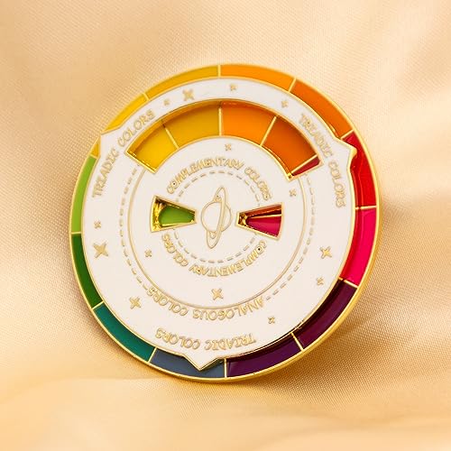 Spinning Color Wheel Enamel Pin - Artsy Lapel Badge