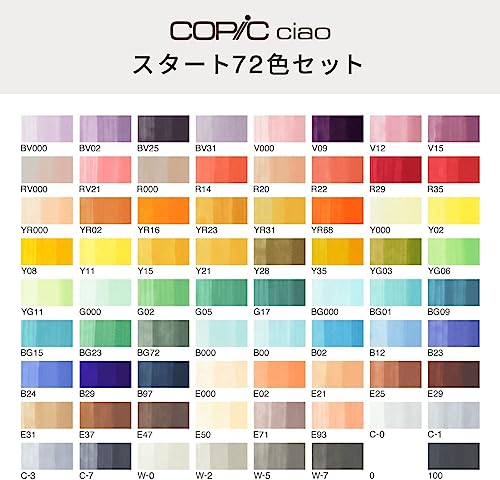 Copic Ciao 72 Colors: Ideal Art Starter Set