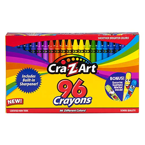 Cra-Z-Art 96 Crayons with Sharpener - Flip-Top Box