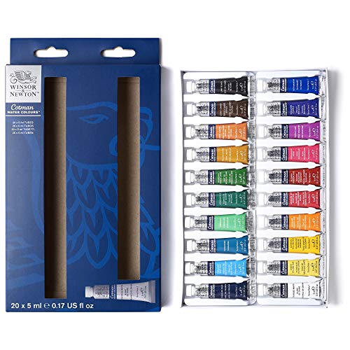 20-Color Winsor & Newton Watercolor Paint Set