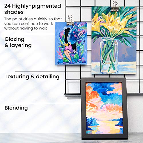 ARTIZA Gouache Paint, 24 Colors, 12ml Tubes