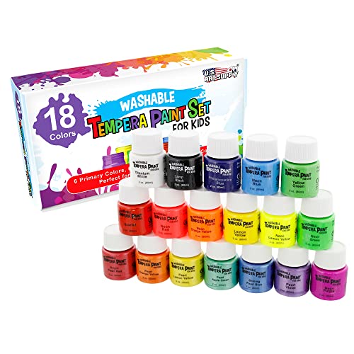 18 Color Children's Washable Tempera Paint Set