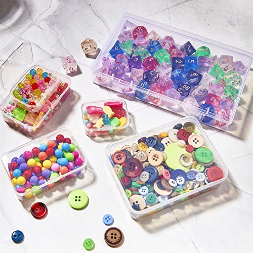 24-Pack Mixed Sizes Mini Plastic Containers for Art Supplies