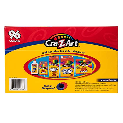 Cra-Z-Art 96 Crayons with Sharpener - Flip-Top Box