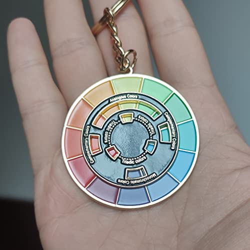 Color Wheel Enamel Brooch - Art Pin