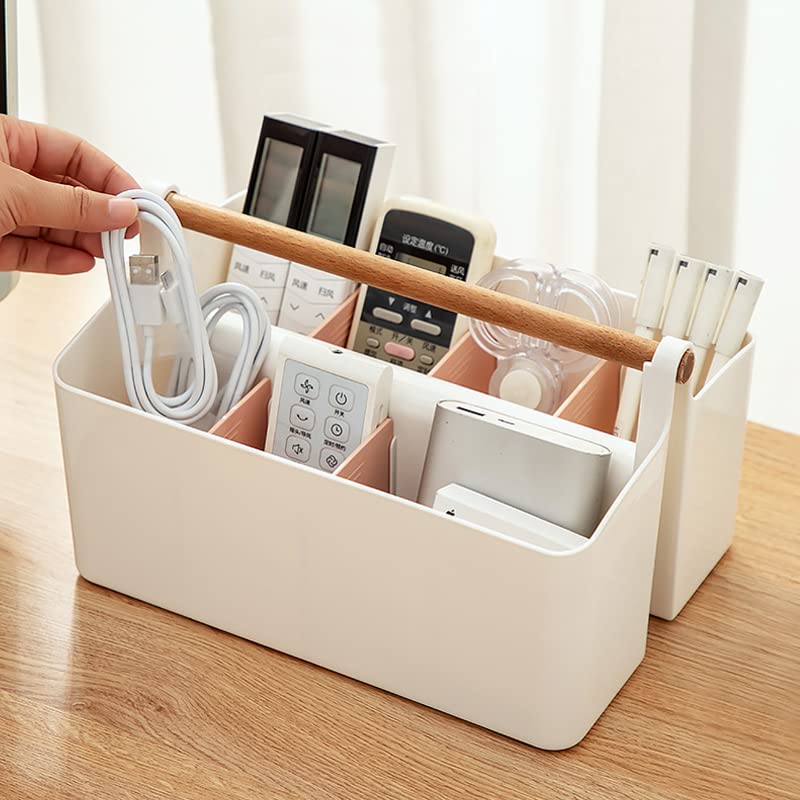 Large Plastic Art Supplies Caddy Organizer with Handle