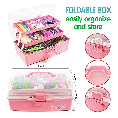 TERGOO 12in Multipurpose Storage Box with 2 Trays
