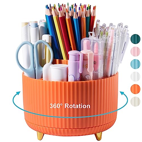 Lolocor Desk Organizer for Art Supplies - Orange