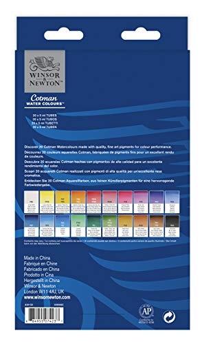 20-Color Winsor & Newton Watercolor Paint Set
