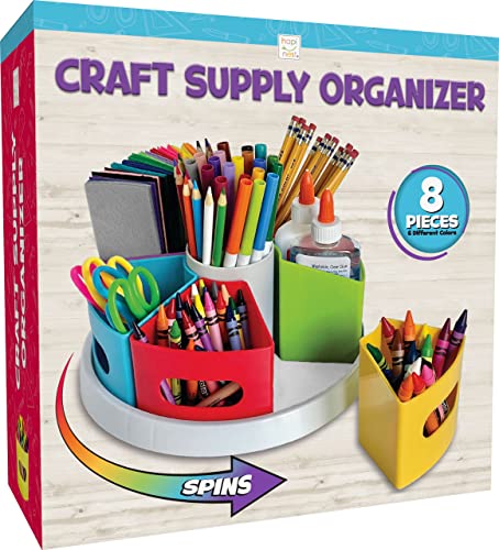 Rotating Art Supplies Organizer for Kids, Teachers, and Crafts