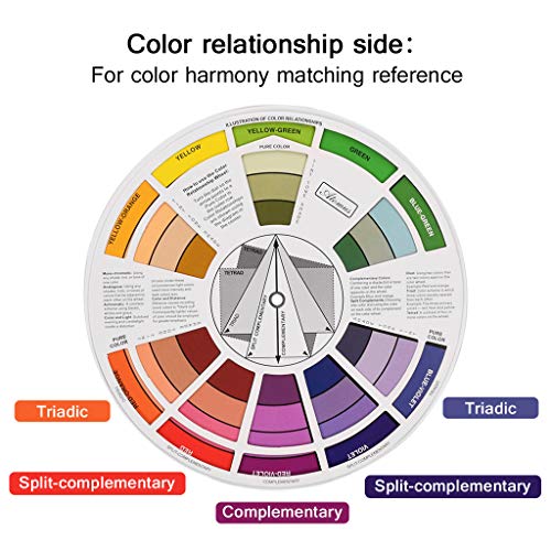 Color Wheel for Art, Makeup, Painting, Tattoo (9.25inch)