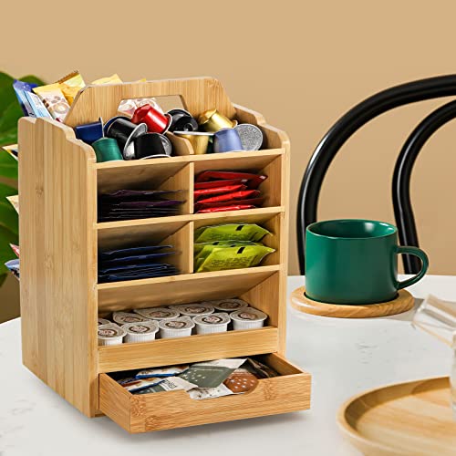 Bamboo Pen Organizer: 360°Rotating Art Supply Caddy