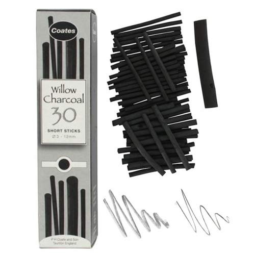 Speedball PH Coate Willow Charcoal: Assorted Lengths, 30 Sticks