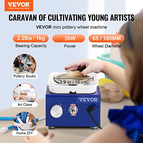 Mini Pottery Wheel with Adjustable Speed and Accessories